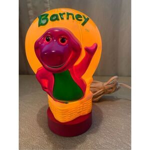 Barney The Dinosaur Air Baloon Lamp Night Light 1992 Lyons Group Works Vintage